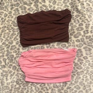 Mesh tube top bundle! Perfect for summer ☀️ Both in a size xs